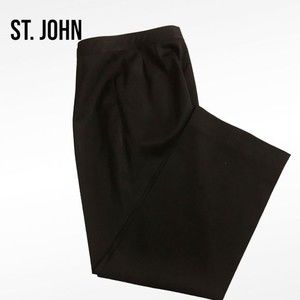 ST. JOHN Collection Dress Pants Black Virgin Wool Size 8